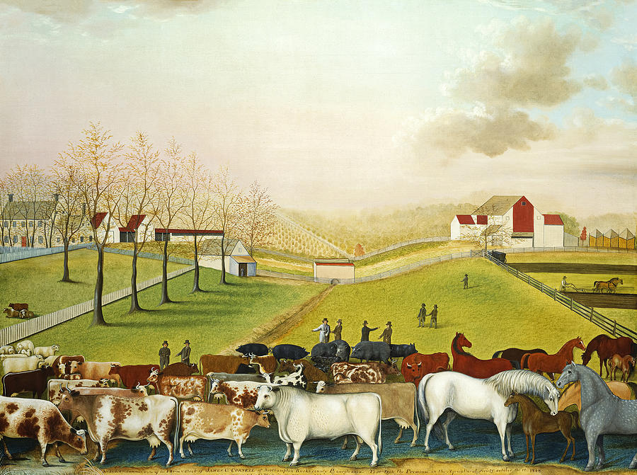 Edward Hicks Painting - The Cornell Farm by Edward Hicks by Mango Art