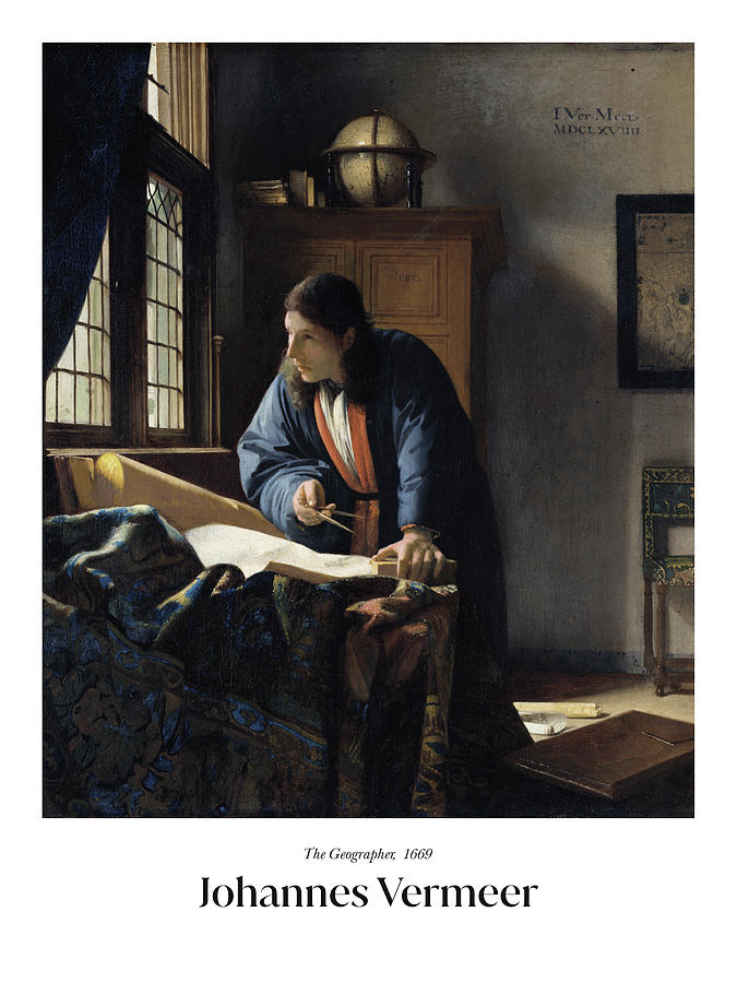 The Geographer Painting By Johannes Vermeer Fine Art America   13 The Geographer Johannes Vermeer 