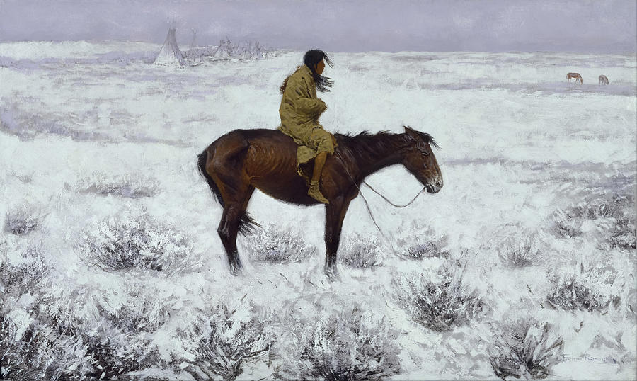 Frederic Remington Painting - The Herd Boy by Frederic Remington by Mango Art
