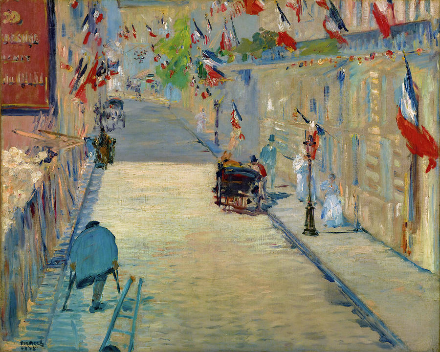 Edouard Manet Painting - The Rue Mosnier with Flags #13 by Edouard Manet
