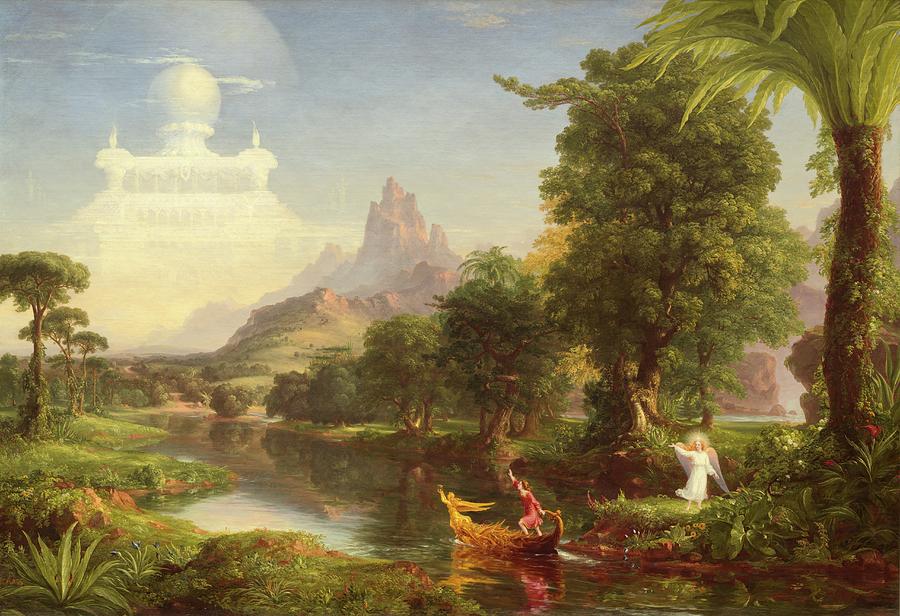 Landscape Painting - The Voyage of Life Youth #14 by Thomas Cole