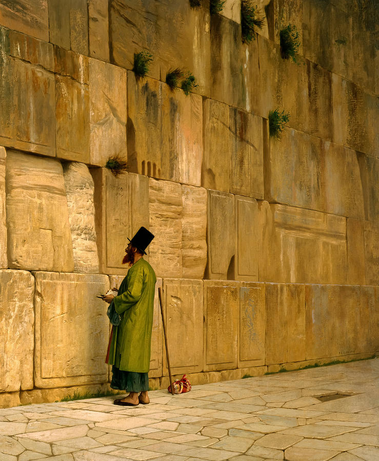 Jean Leon Gerome Painting - The Wailing Wall by Jean Leon Gerome by Mango Art