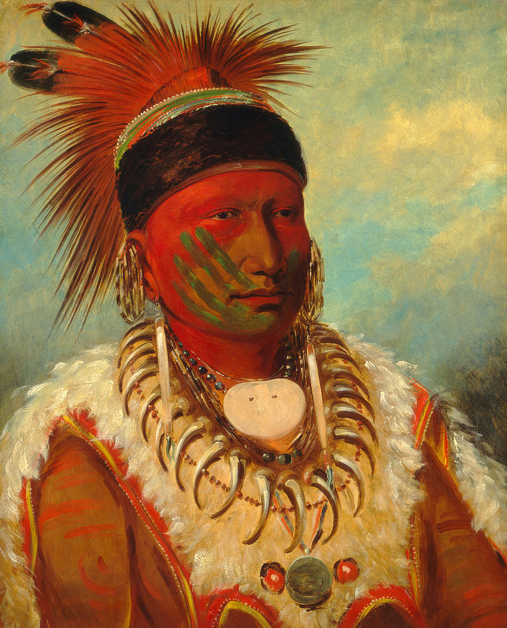 Head Painting - The White Cloud Head Chief Of The Iowas #1 by George Catlin
