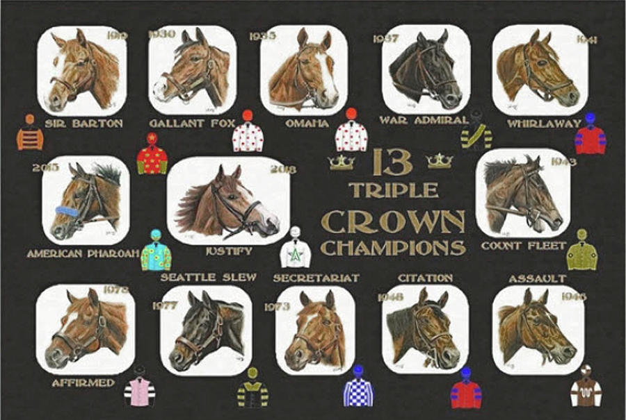 13 Triple  Crowns  107 Years Photograph by Imagery-at- Work