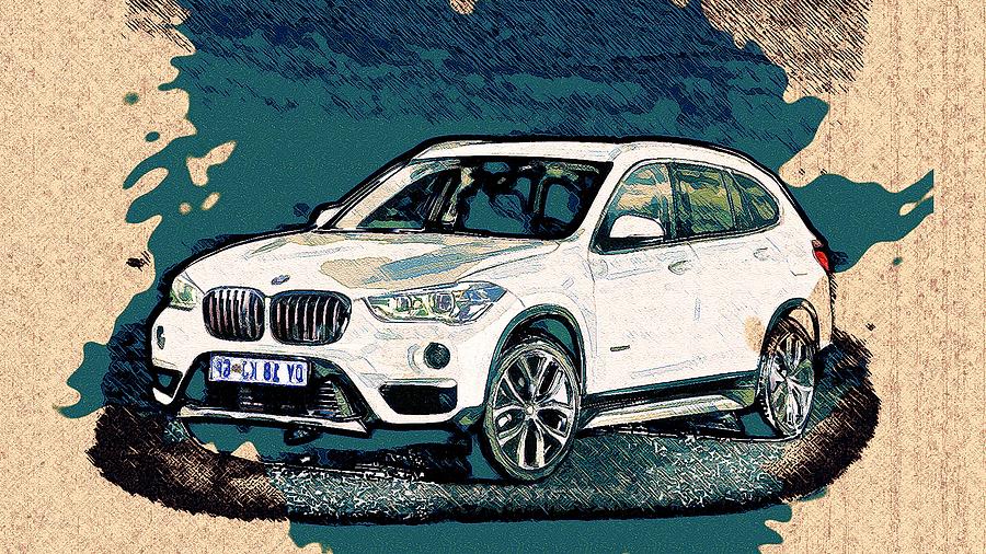 Vehicles Bmw X1 Suv Drawing by Leonardo Lillian - Fine Art America