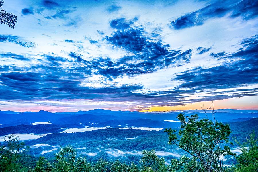 View of Lake Jocassee at sunset, from Jumping Off Rock, South Ca #13 Photograph by Alex Grichenko
