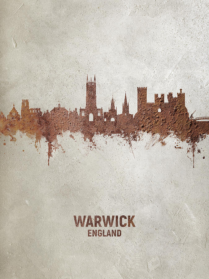 Warwick England Skyline #13 Digital Art by Michael Tompsett