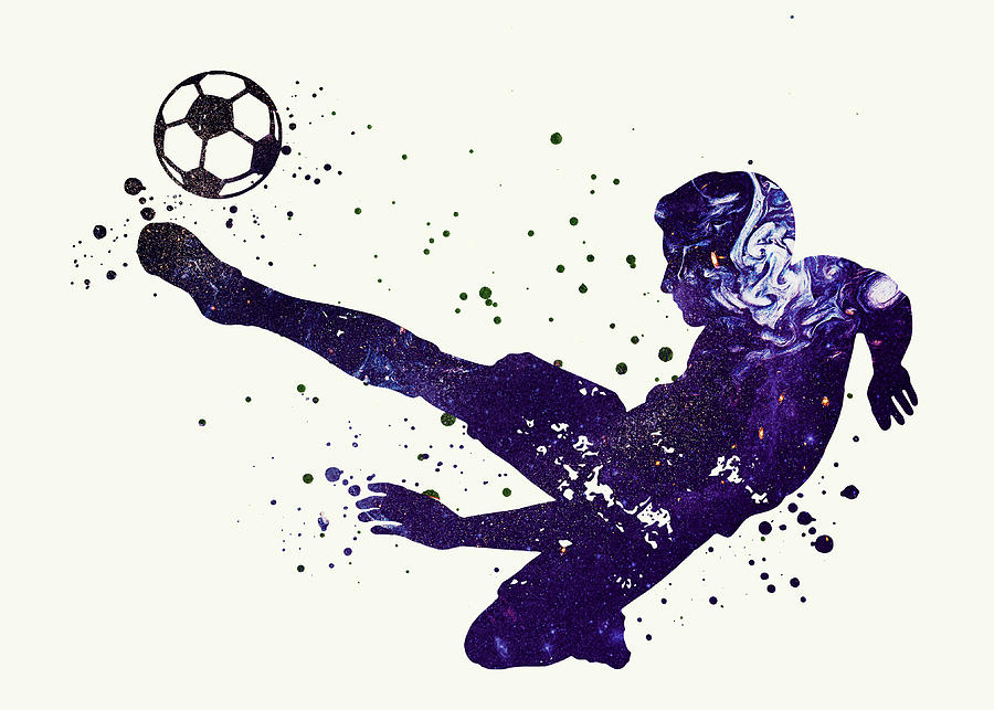 Watercolor Soccer Player Man Watercolor Print Running Soccer Boy ...