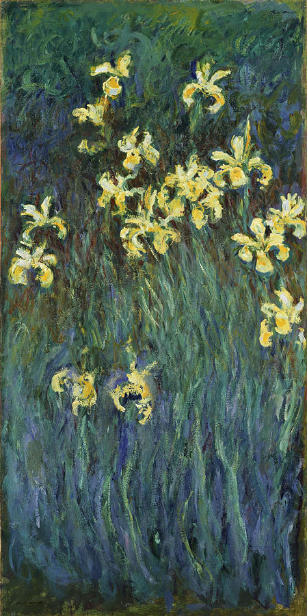 Yellow Irises #14 Painting by Claude Monet
