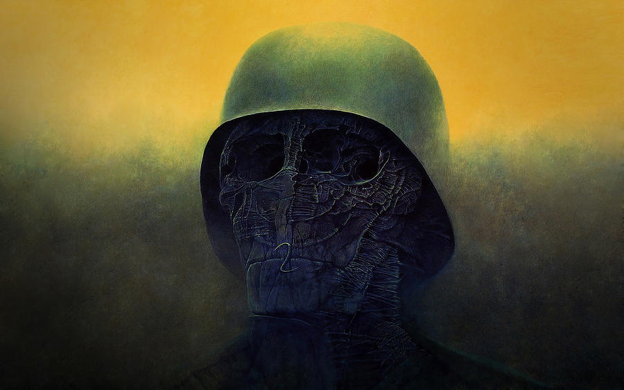 Zdzislaw Beksinski Painting by Rachid Fikri - Pixels