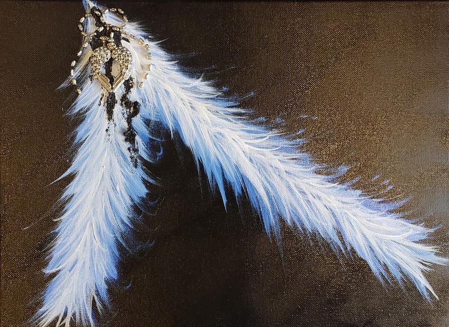 #134 Feathers with a Heart Painting by Kimberley Gates - Fine Art America