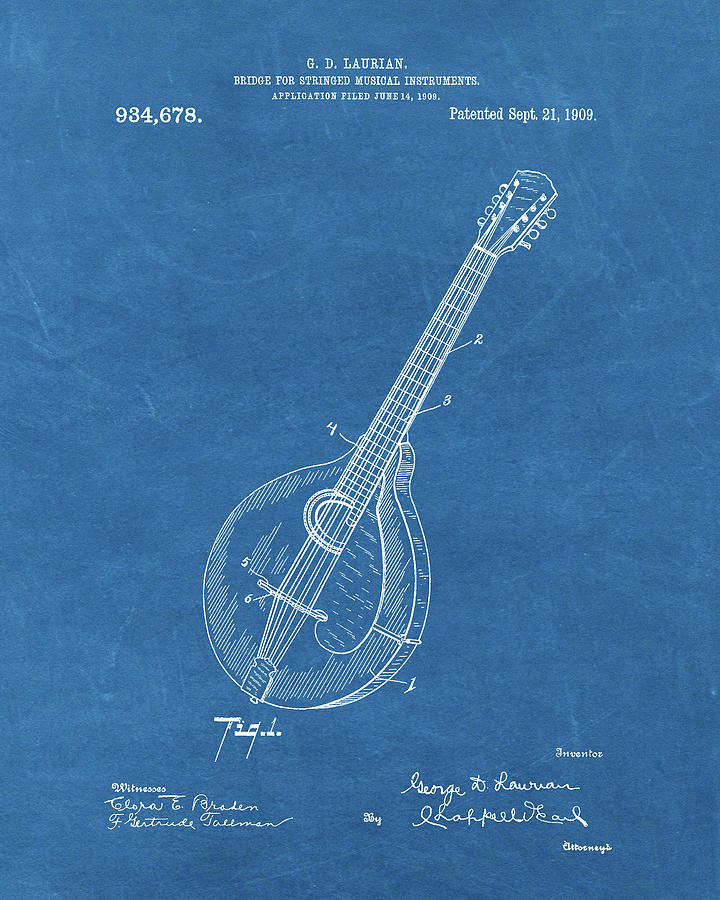 Us Patent Office Music Related Patent Print Mixed Media