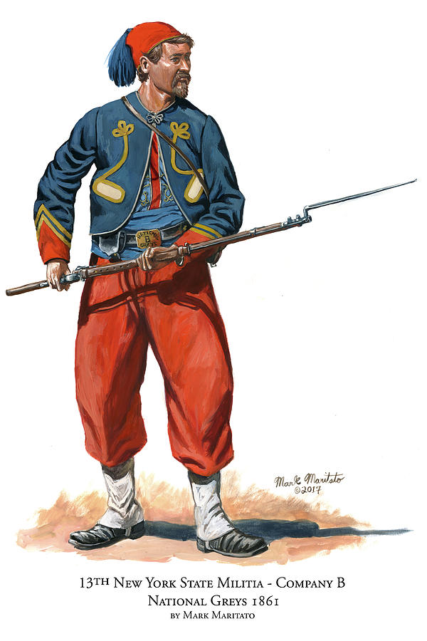 13th New York State Militia Company B - National Greys Painting