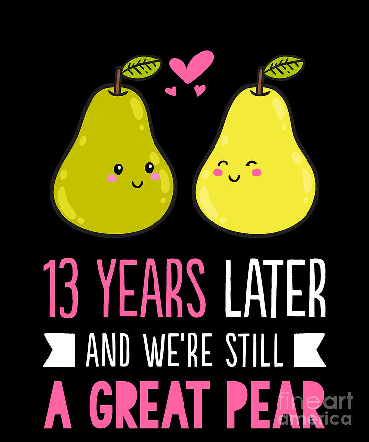 13Th Wedding Anniversary Gifts Funny Couples Drawing by Noirty Designs -  Pixels
