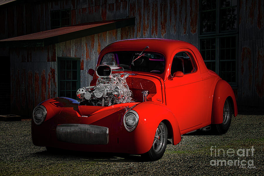 Transportation Photograph - 1941 Willys Pro Street Coupe #14 by Dave Koontz