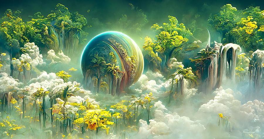A beautifully strange painting of a gorgeous landscape 01 Digital Art by Frederick Butt
