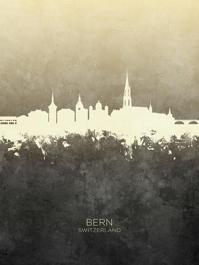 Bern Switzerland Skyline #14 Digital Art by Michael Tompsett
