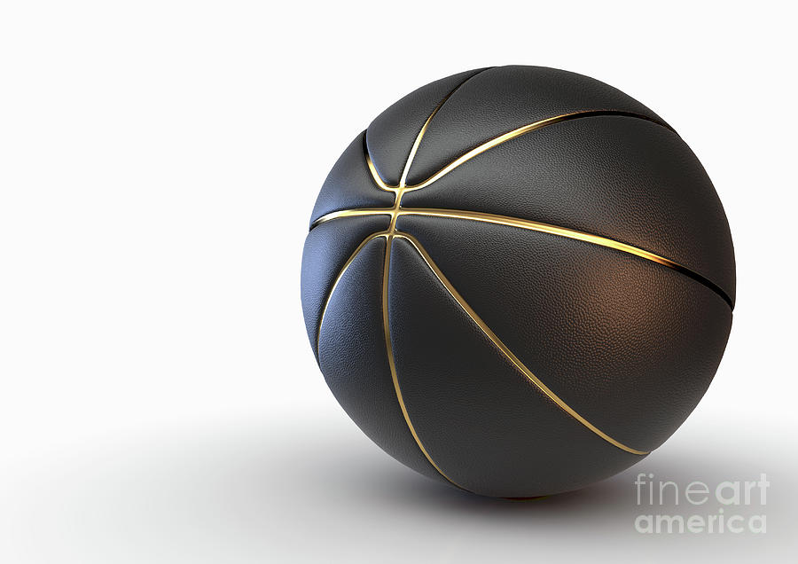 Black And Gold Basketball Concept by Allan Swart