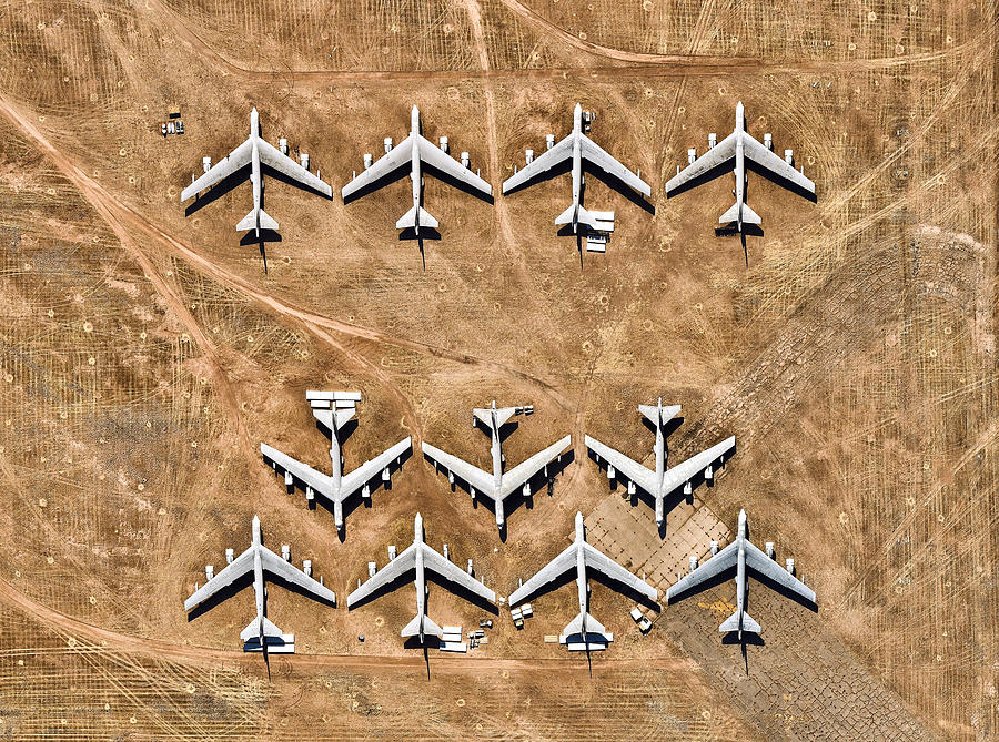 Davis-Monthan AFB, Tucson, AZ, largest aircraft boneyard in the world #14 Photograph by Nearmap