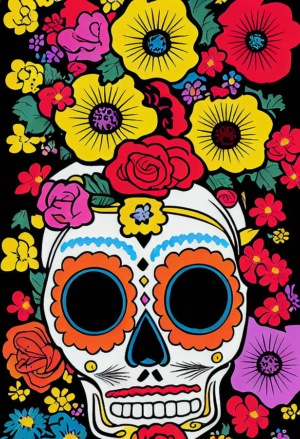 Day of the Dead - Dia de los Muertos Mixed Media by Sampad Art - Fine ...