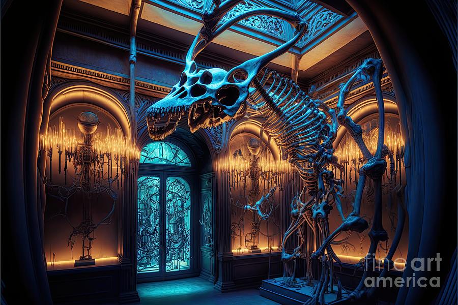 extraterrestrial Alien Museum interior #14 Digital Art by Benny Marty