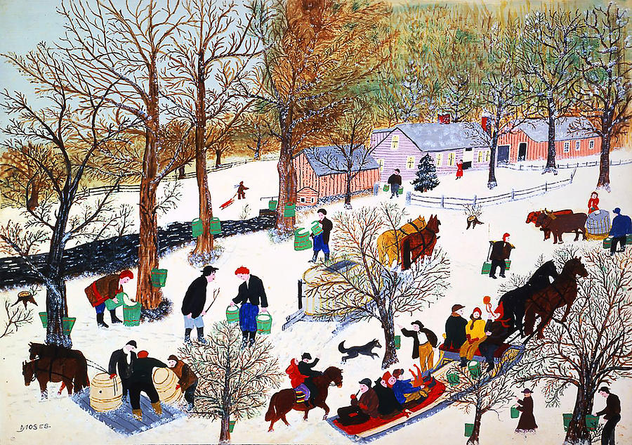 Grandma Moses #14 Painting by Vintage Illustrations - Fine Art America