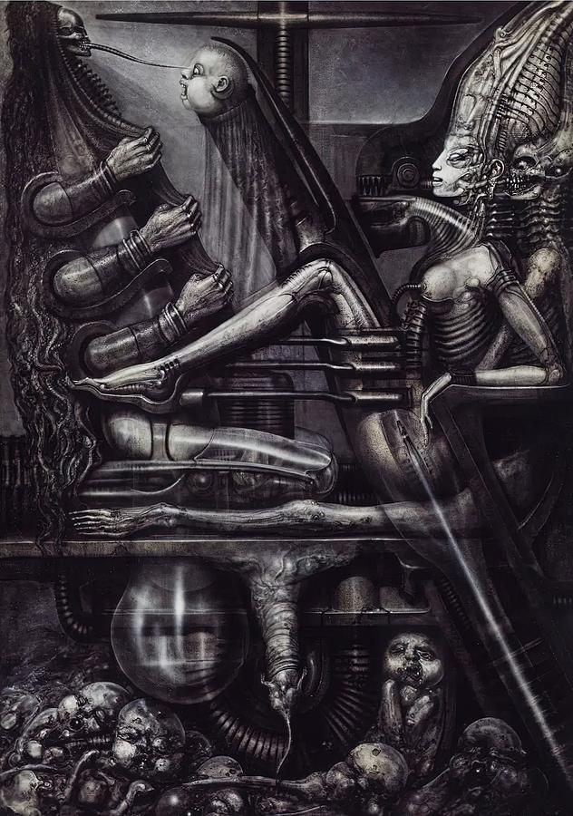 Hans Ruedi Giger Painting By Tawarik Shop Fine Art America