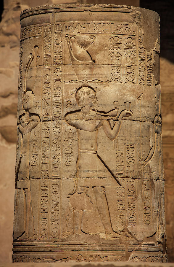 Hieroglyphic carvings in ancient temple #14 Photograph by Mikhail Kokhanchikov