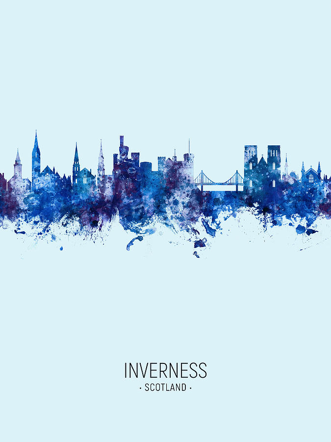 Inverness Scotland Skyline #14 Digital Art by Michael Tompsett