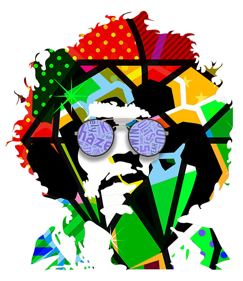 Jimi Hendrix #14 Mixed Media by Marvin Blaine