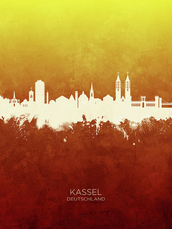 Kassel Germany Skyline #14 Digital Art by Michael Tompsett