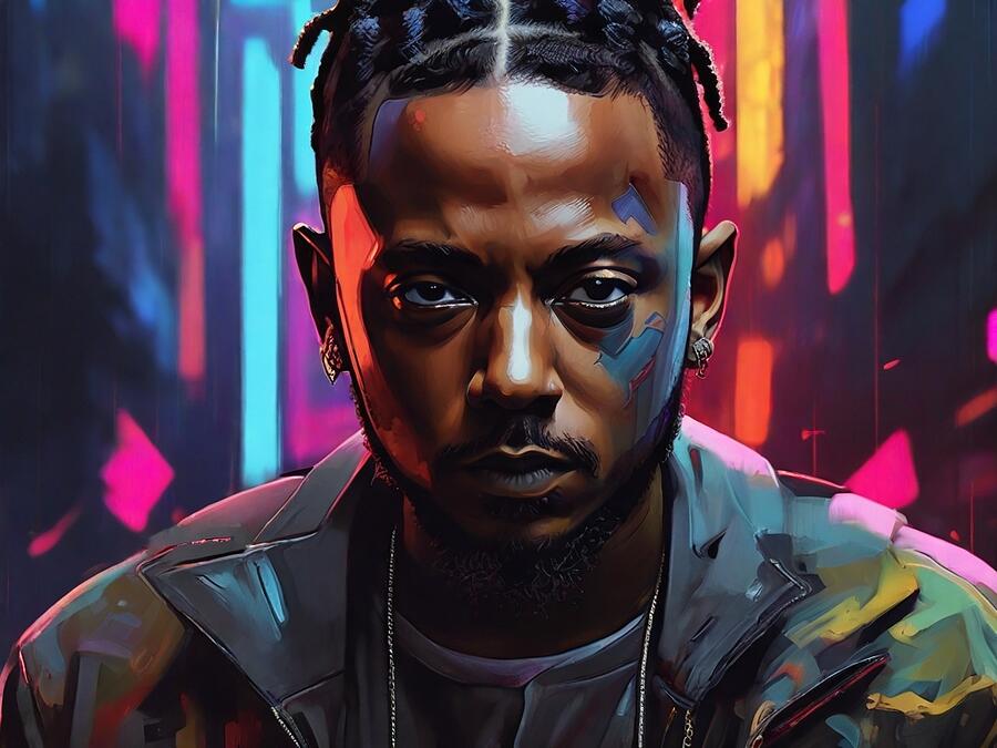 Kendrick Lamar Digital Art - Kendrick Lamar #14 by Amsterdam Funderburke