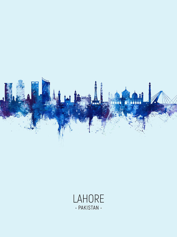 Lahore Pakistan Skyline #14 Digital Art by Michael Tompsett