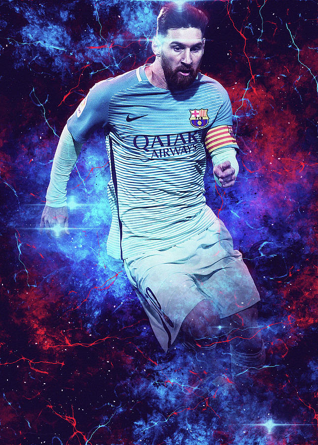 Lionel Messi Digital Art by Yoyo Di