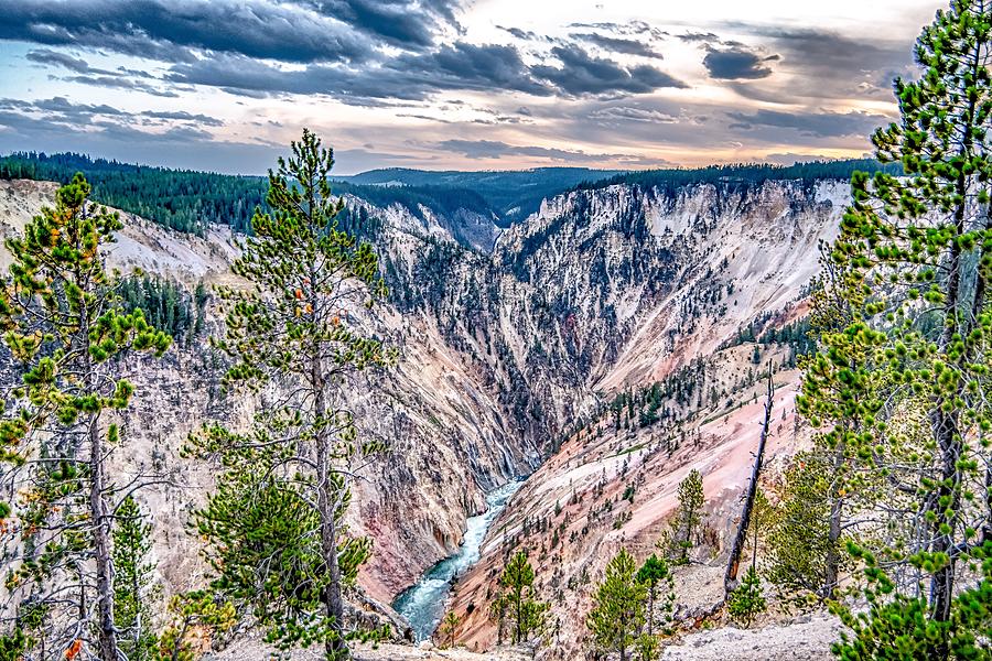 Lower falls of the yellowstone national park from artist point a #14 Photograph by Alex Grichenko