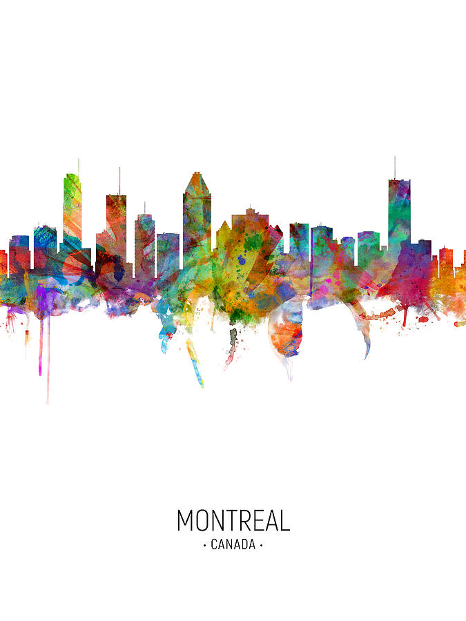 Montreal Canada Skyline Digital Art by Michael Tompsett - Fine Art America