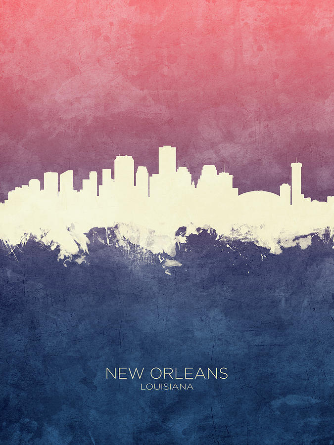 New Orleans Louisiana Skyline #14 Digital Art by Michael Tompsett