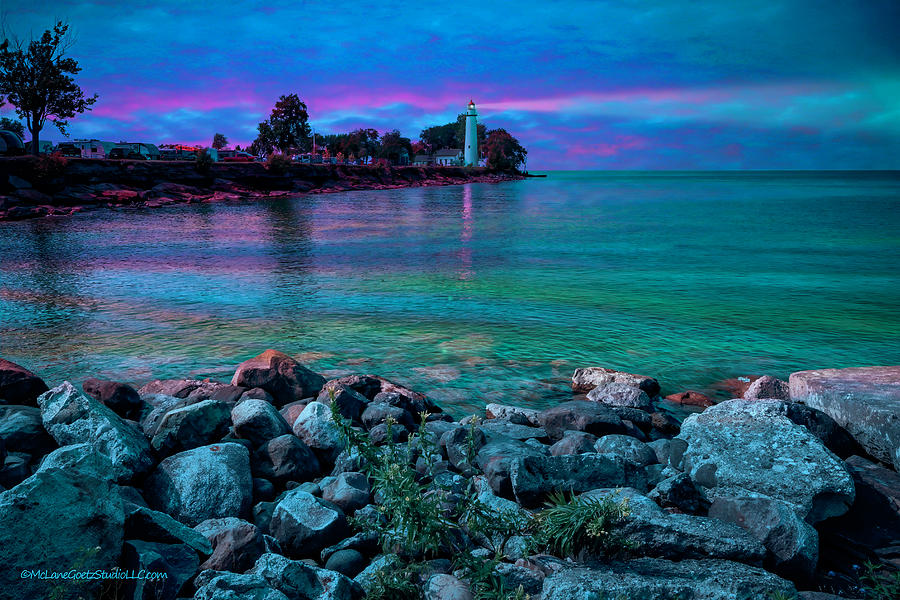Pointe Aux Barques  Lighthouse #14 Photograph by LeeAnn McLaneGoetz McLaneGoetzStudioLLCcom