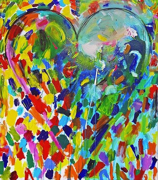 Pop Art Heart Painting by Achraf Hamdi - Fine Art America