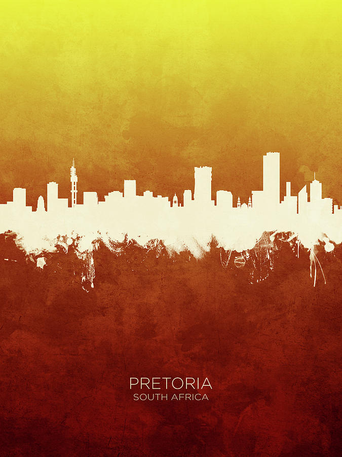 Pretoria South Africa Skyline #14 Digital Art by Michael Tompsett