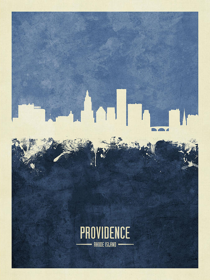 Providence Rhode Island Skyline #14 Digital Art by Michael Tompsett
