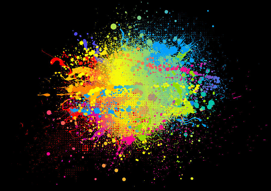 Rainbow paint splash Drawing by Enjoynz Rainbow paint splash Drawing by Enjoynz