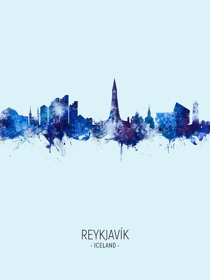 ReykjavIk Iceland Skyline #14 Digital Art by Michael Tompsett