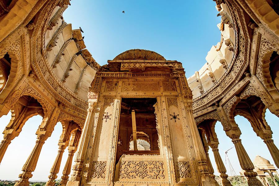 Royal cenotaphs, Jaisalmer Chhatris, at Bada Bagh #14 Photograph by Lie Yim