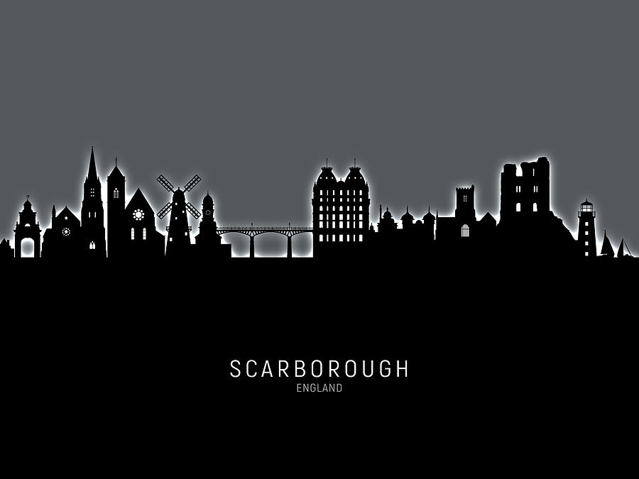 Scarborough England Skyline #14 Digital Art by Michael Tompsett