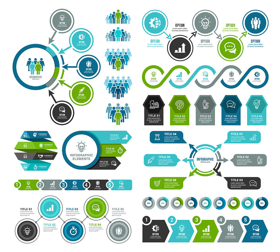 Set of Infographic Elements #14 Drawing by Artvea