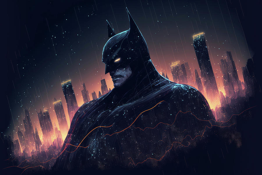 Stunning psychedelic Batman creative concept art Photograph by Matthew ...