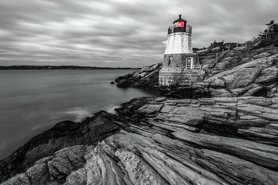 Sunset In Newport Rhode Island At Castle Hill Lighthouse #14 Photograph by Alex Grichenko