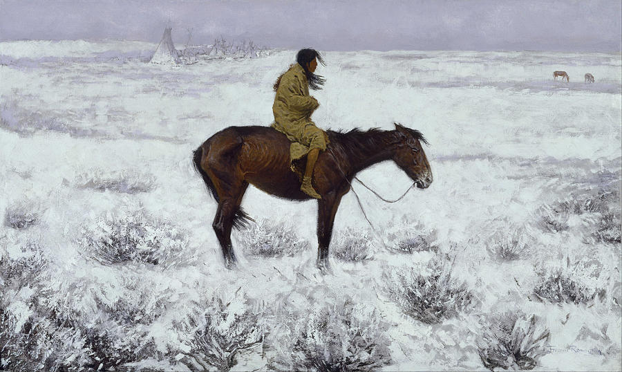 Frederic Remington Painting - The herd boy #14 by Frederic Remington