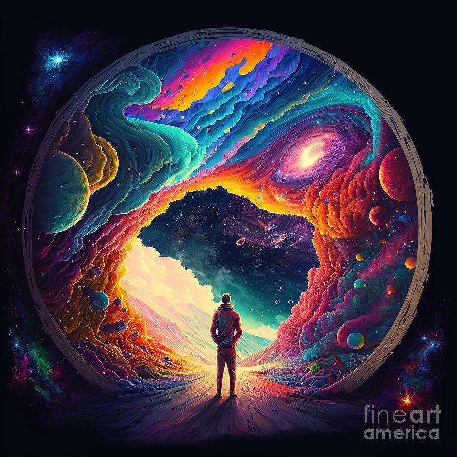 The infinity of space colorful Digital Art by Somsong Artist - Fine Art ...